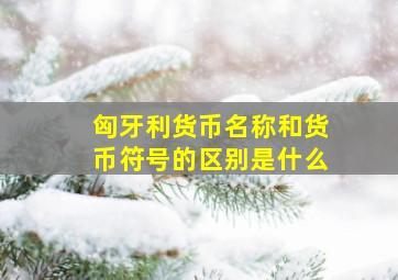 匈牙利货币名称和货币符号的区别是什么