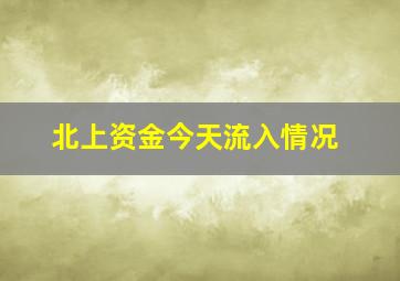 北上资金今天流入情况