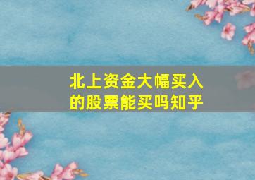 北上资金大幅买入的股票能买吗知乎