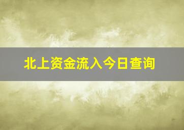 北上资金流入今日查询