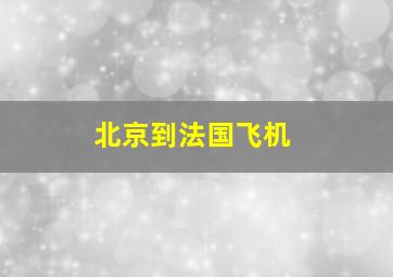 北京到法国飞机