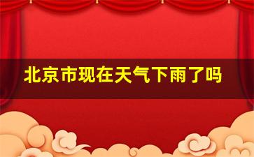 北京市现在天气下雨了吗