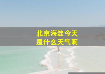 北京海淀今天是什么天气啊