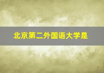 北京第二外国语大学是