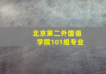 北京第二外国语学院101组专业