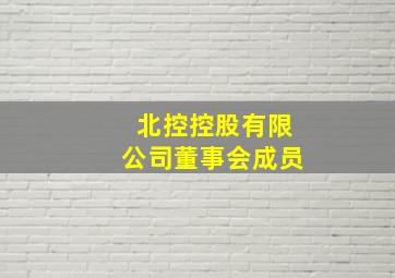 北控控股有限公司董事会成员