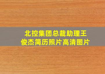 北控集团总裁助理王俊杰简历照片高清图片