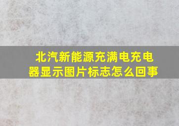 北汽新能源充满电充电器显示图片标志怎么回事