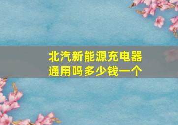 北汽新能源充电器通用吗多少钱一个