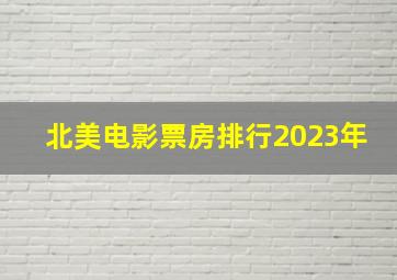 北美电影票房排行2023年