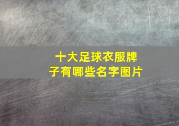 十大足球衣服牌子有哪些名字图片