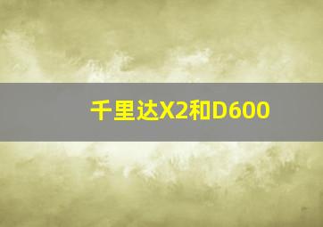 千里达X2和D600