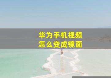 华为手机视频怎么变成镜面