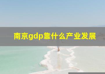 南京gdp靠什么产业发展