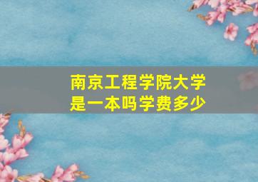 南京工程学院大学是一本吗学费多少