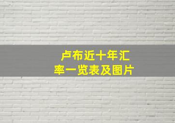 卢布近十年汇率一览表及图片