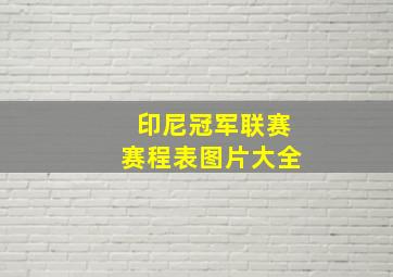 印尼冠军联赛赛程表图片大全