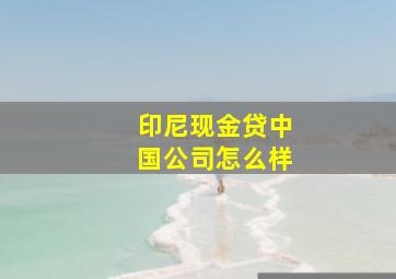 印尼现金贷中国公司怎么样