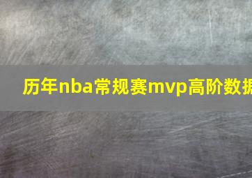 历年nba常规赛mvp高阶数据