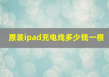 原装ipad充电线多少钱一根