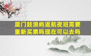 厦门鼓浪屿返航夜班需要重新买票吗现在可以去吗