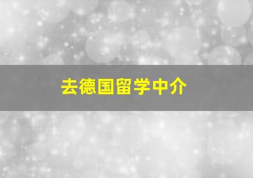 去德国留学中介