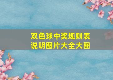 双色球中奖规则表说明图片大全大图