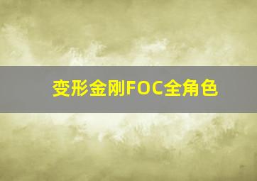 变形金刚FOC全角色