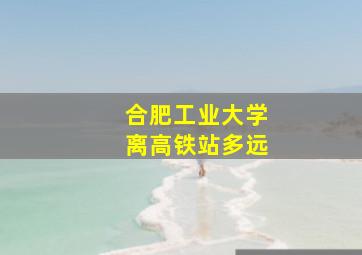 合肥工业大学离高铁站多远