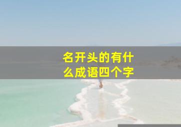 名开头的有什么成语四个字