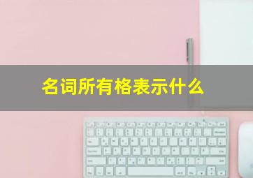 名词所有格表示什么