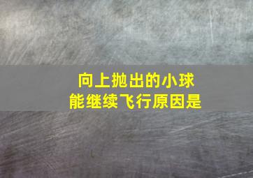 向上抛出的小球能继续飞行原因是