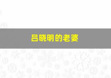 吕晓明的老婆