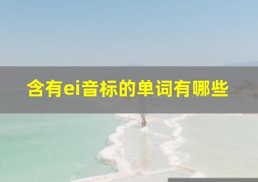 含有ei音标的单词有哪些