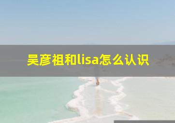 吴彦祖和lisa怎么认识