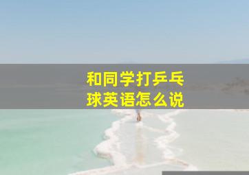 和同学打乒乓球英语怎么说