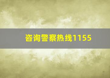 咨询警察热线1155