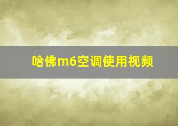 哈佛m6空调使用视频