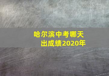 哈尔滨中考哪天出成绩2020年