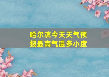 哈尔滨今天天气预报最高气温多小度