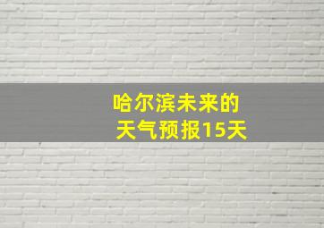 哈尔滨未来的天气预报15天