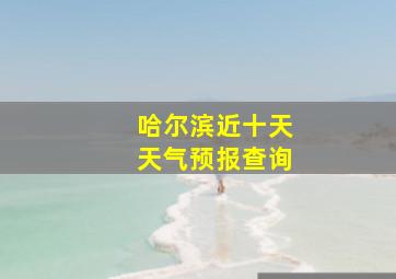 哈尔滨近十天天气预报查询