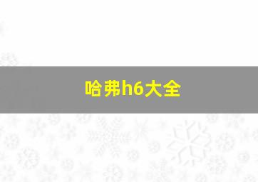 哈弗h6大全