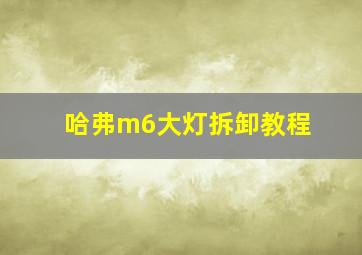 哈弗m6大灯拆卸教程