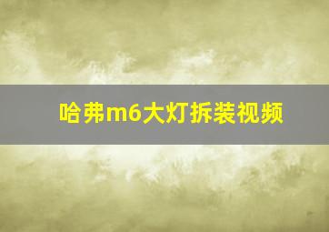 哈弗m6大灯拆装视频