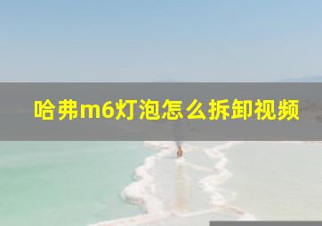 哈弗m6灯泡怎么拆卸视频