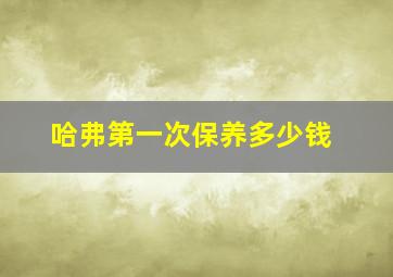 哈弗第一次保养多少钱