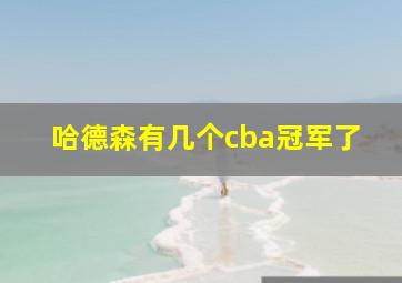 哈德森有几个cba冠军了