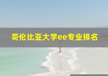 哥伦比亚大学ee专业排名