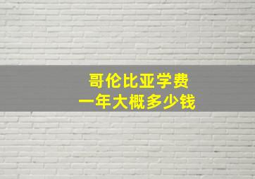 哥伦比亚学费一年大概多少钱